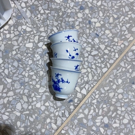 陶碗景德镇瓷器精品青花杯4个