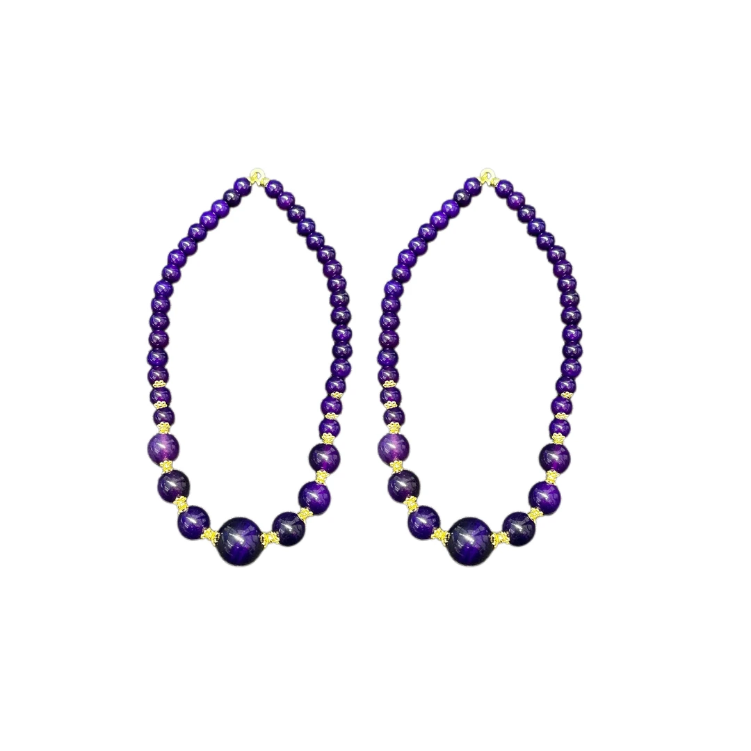 妖紫玛瑙珠链A28-258赠礼盒(多样性发其一）