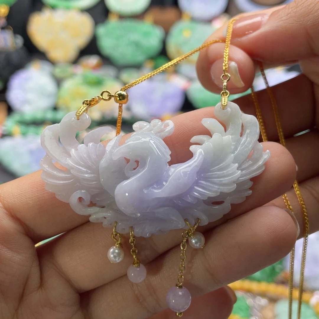 翡翠未镶嵌颈饰代编织