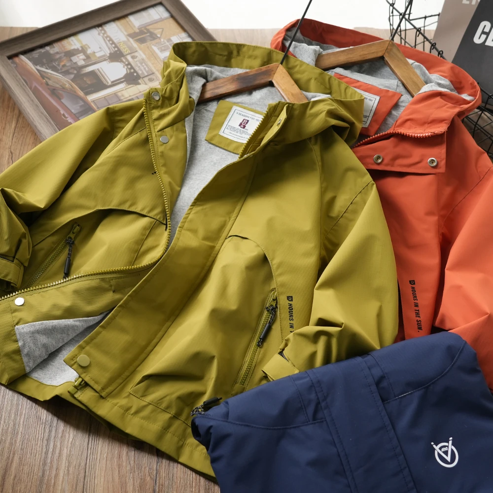 儿童春季新款拼接时尚休闲连帽外套中大童潮童百搭5SP15