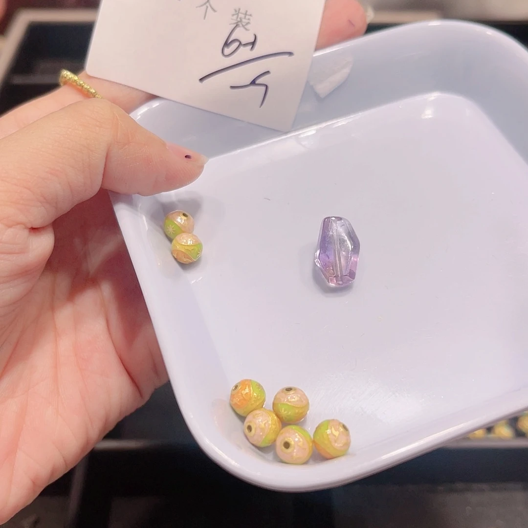 水晶珠宝半成品银S925镀金镶嵌94