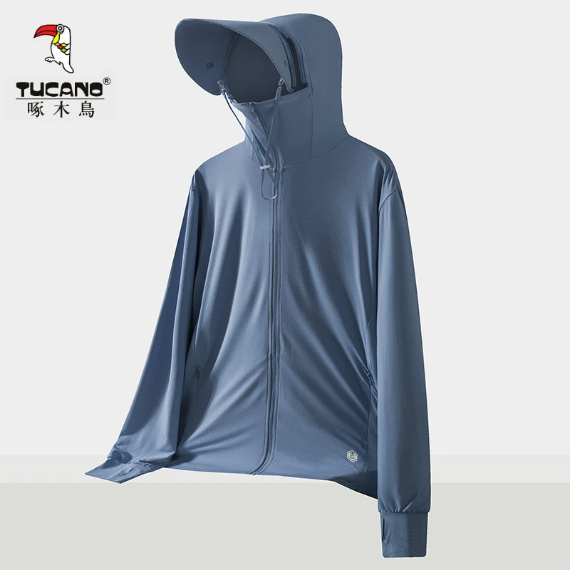 啄木鸟长袖男士防晒衣防紫外线透气夏季运动薄款防晒服外套户外