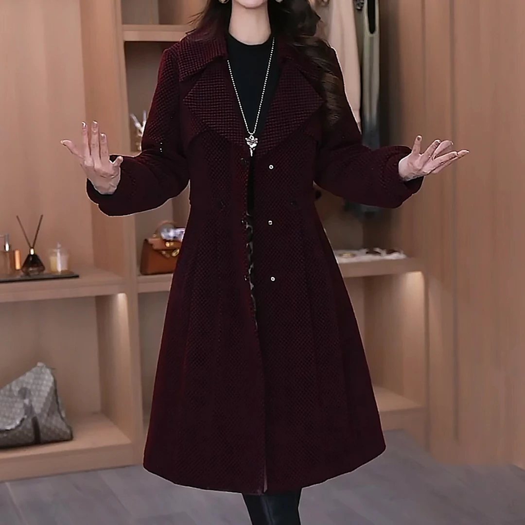 时尚中长款翻领加厚羽绒服女2025冬季新款流行大衣白鸭绒保暖外套