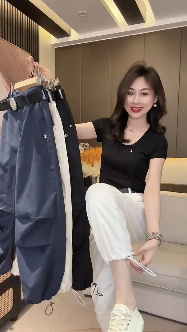 欧货夏季薄款九分速干裤女裤直筒裤宽松显瘦百搭休闲裤工装束脚裤