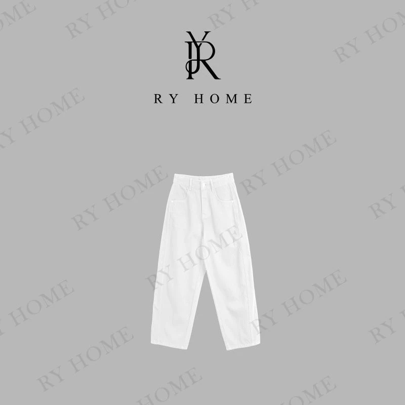 【容雨RYHOME】春秋新款休闲弯刀阔腿牛仔裤252K2674