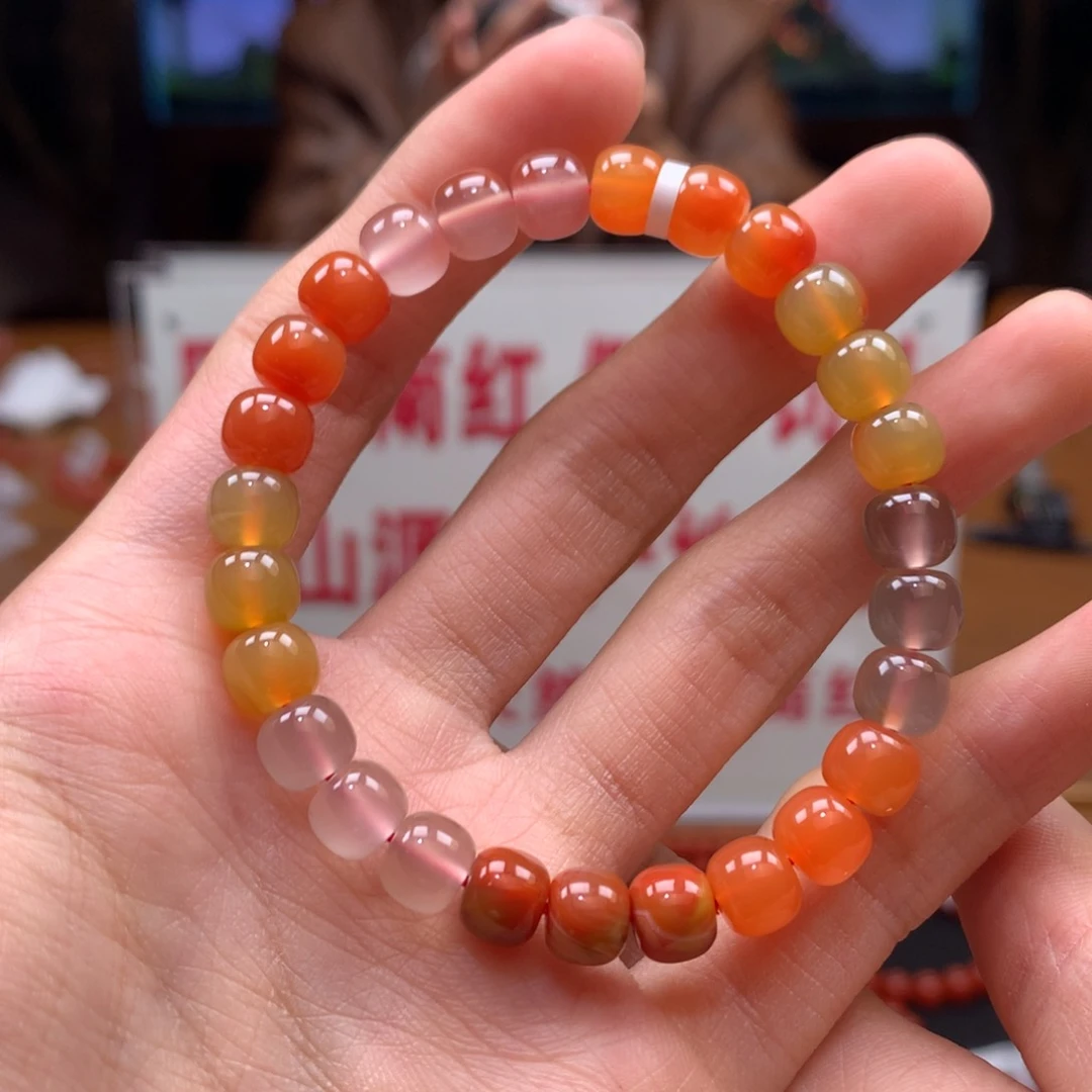 南红玛瑙串未镶嵌多宝7+