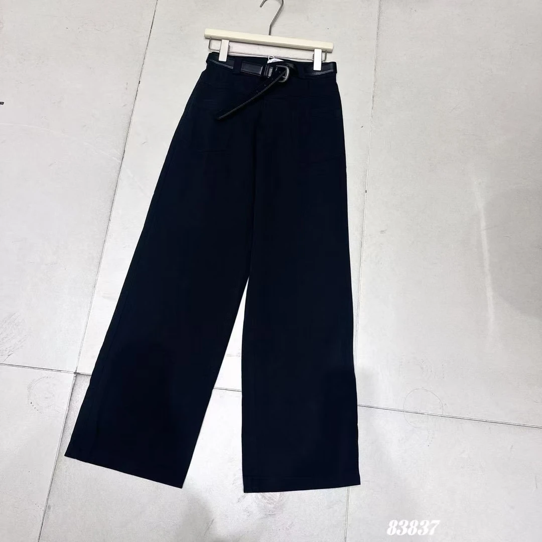 【 雨•美 推荐 】83873黑色休闲简约百搭直筒裤