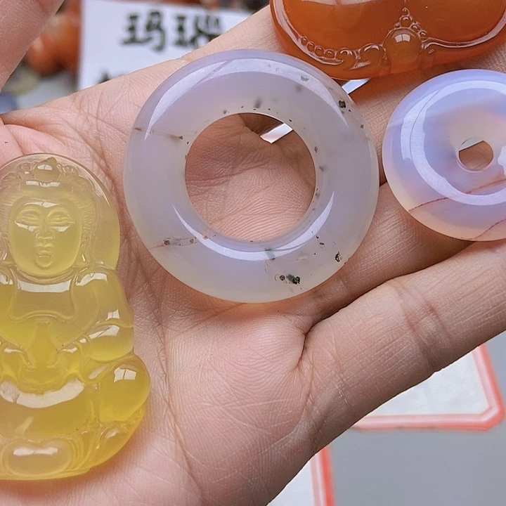 【闪购商品】玛瑙/玉髓珠宝半成品未镶嵌小**咪