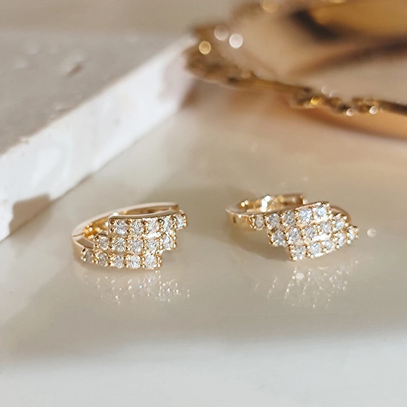 925银耳饰 三排冰钻银耳扣