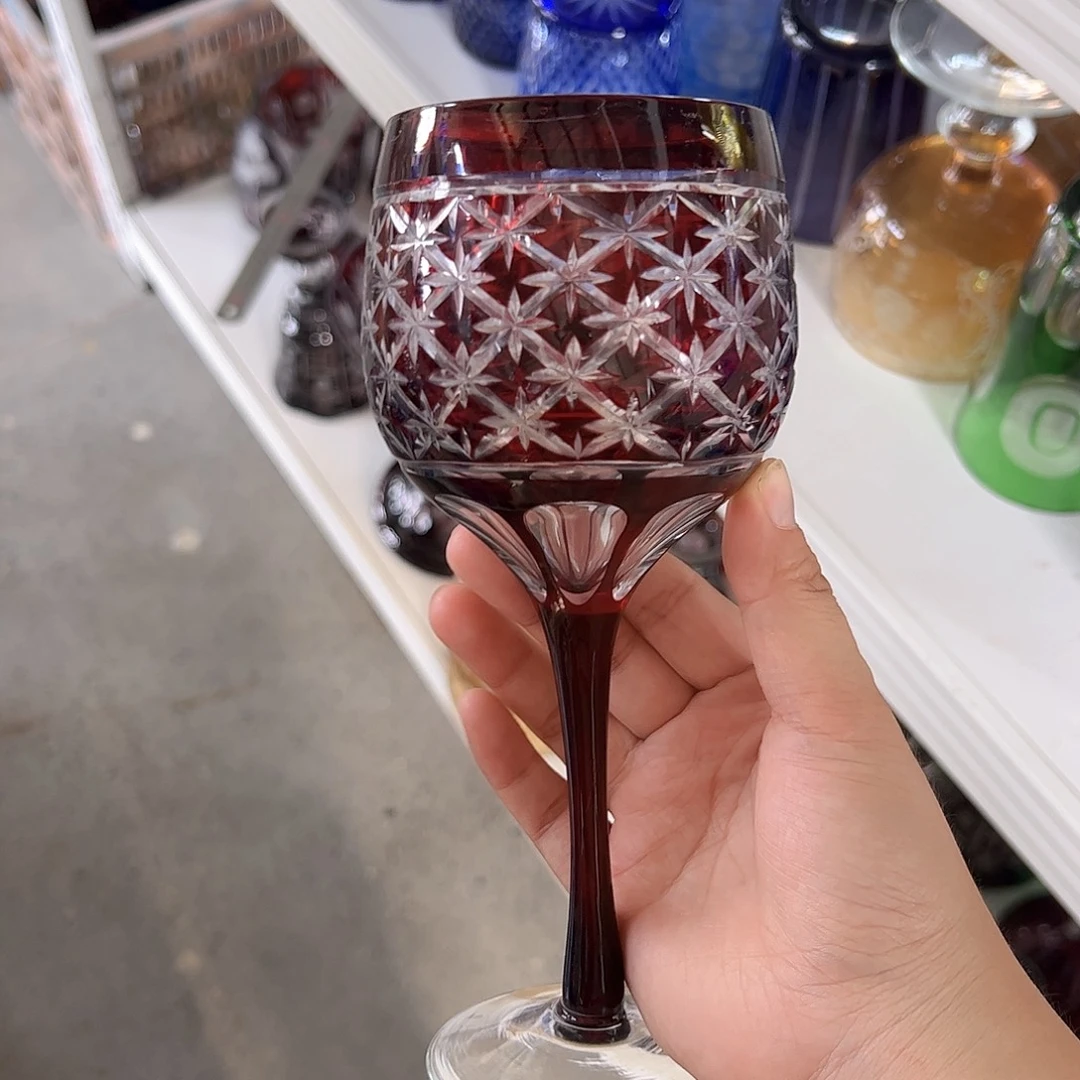 水晶玻璃平底款微瑕一个