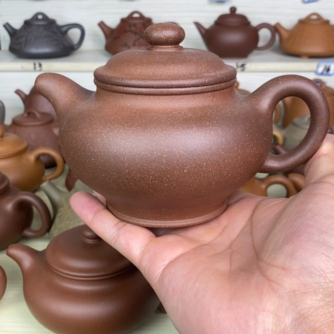 紫砂茶壶掇只原矿深井紫泥400cc左右0添加