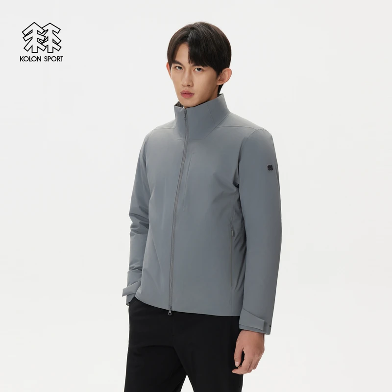 KOLON SPORT可隆羽绒衣防水透湿防风耐磨男士轻量立领羽绒服