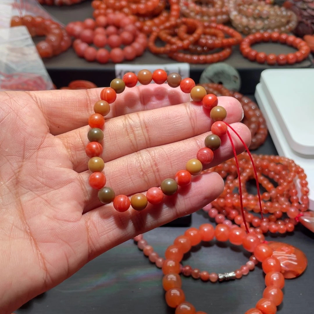 南红玛瑙手链未镶嵌