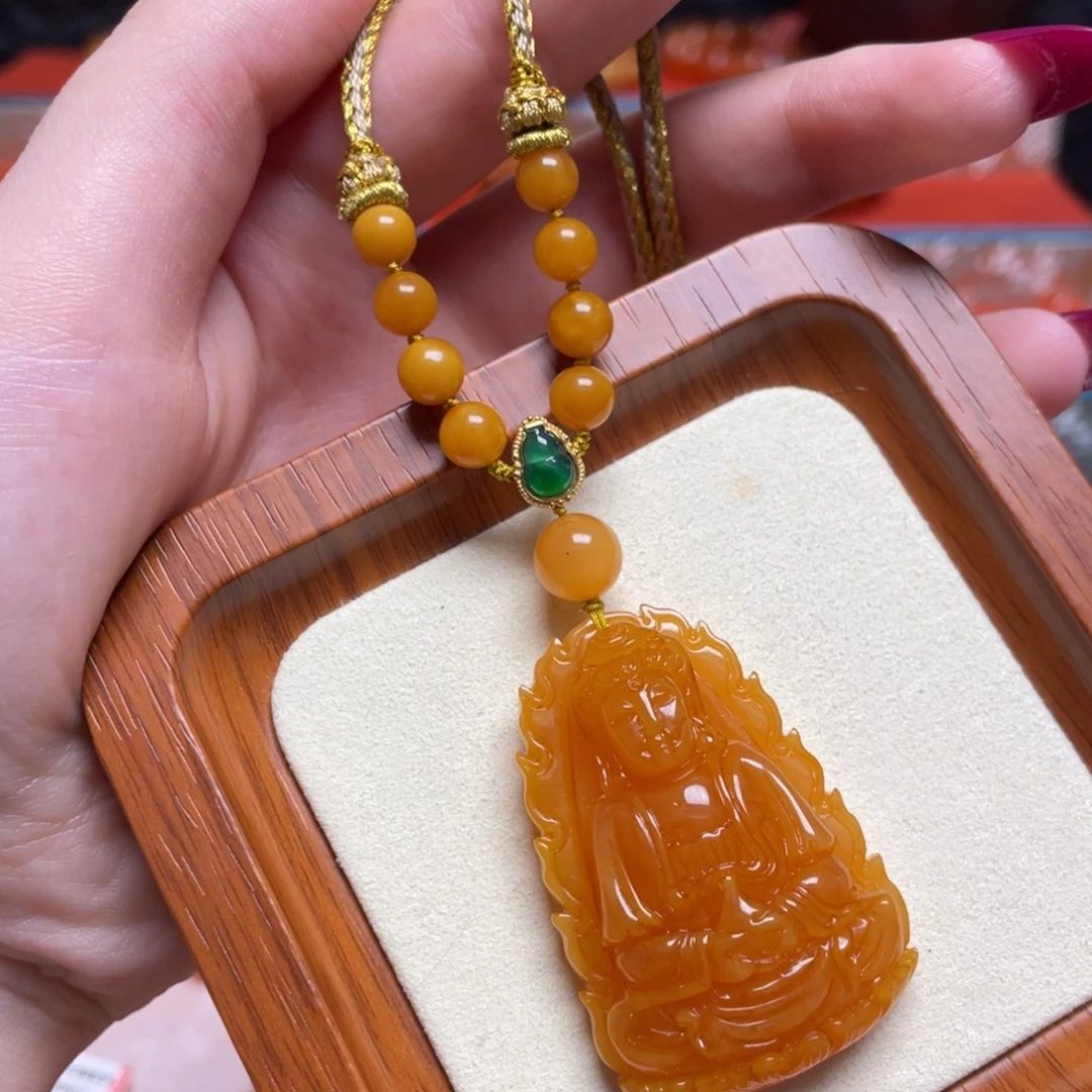蜜蜡颈饰未镶嵌项链
