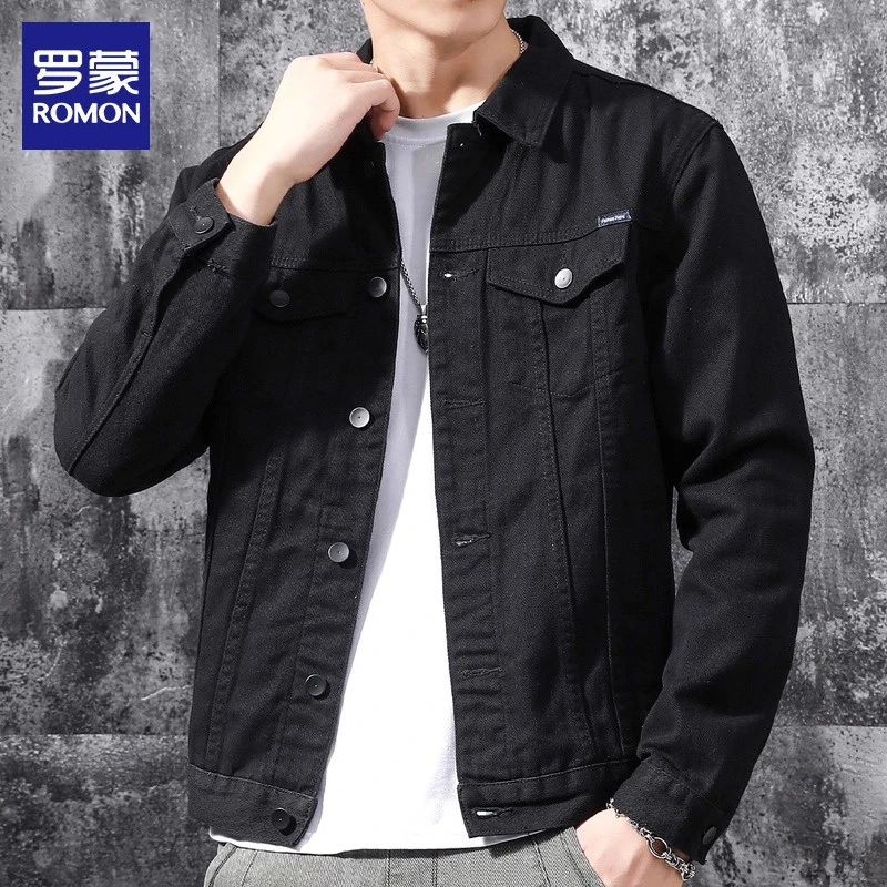 【100%纯棉】罗蒙男士休闲夹克上衣2025年春秋新款宽松工装外套男装