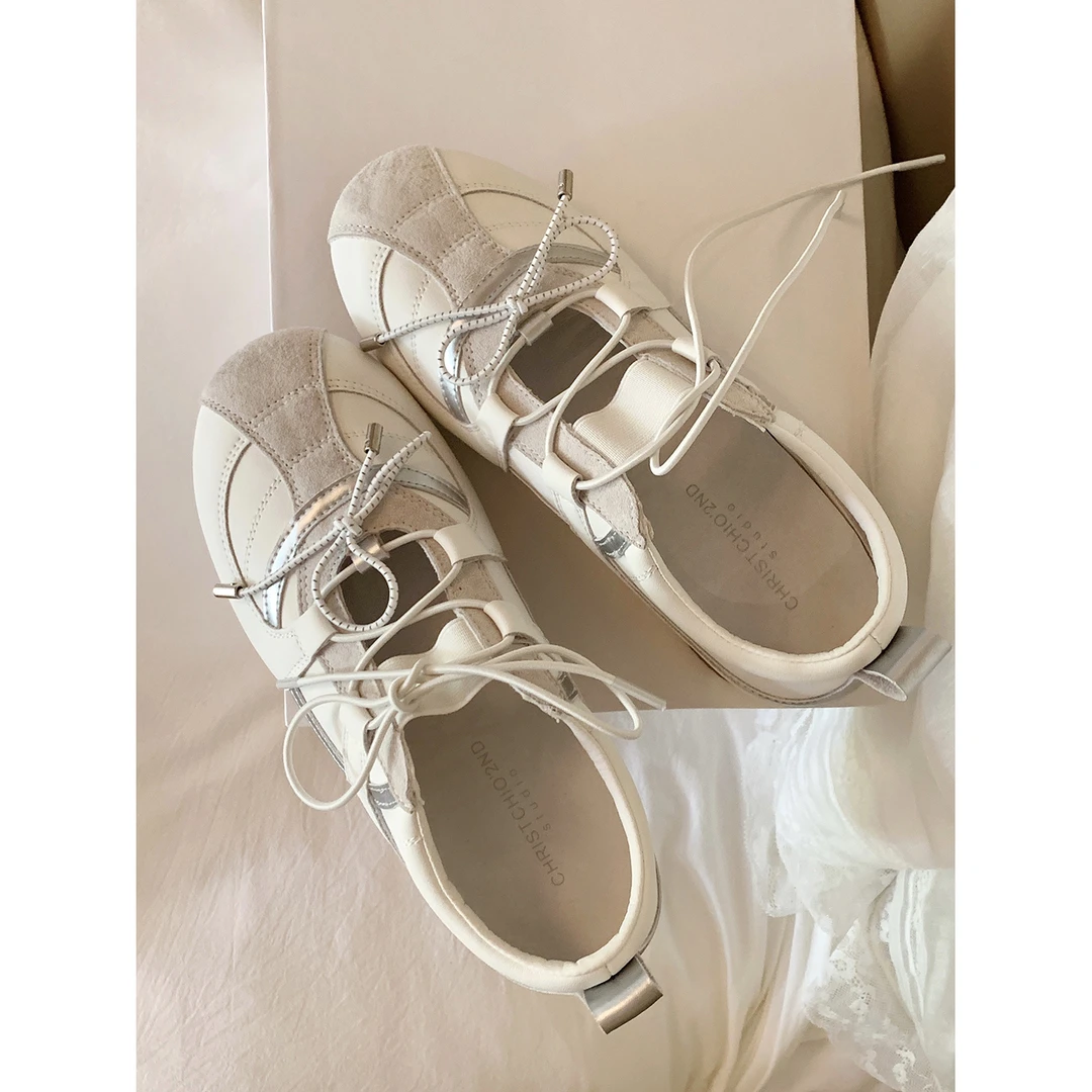 南风Chio2nd休闲鞋夏季系带小白鞋2025超火薄款透气女鞋