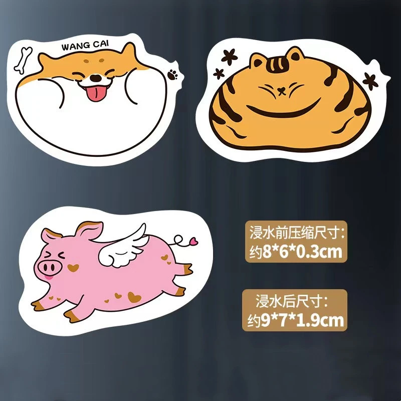 可爱木浆棉洗碗不沾油厨房洗碗海绵擦吸水变大洗盘抹布巾刷锅神器