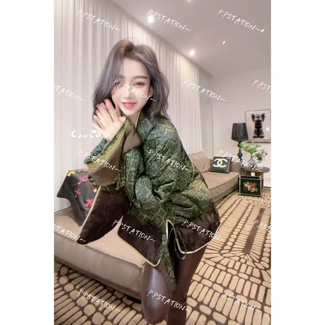 PP 2026 | 淳悦 秋冬暖系风墨绿色国风袖口水貂鹅绒服59606