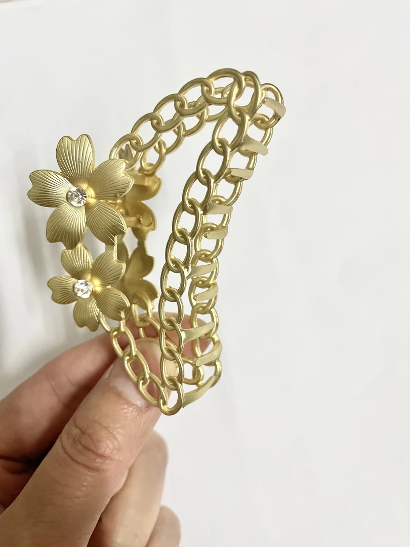 女商务/OL少女风日韩抓夹发夹古风金色黄色时尚饰品气质轻奢