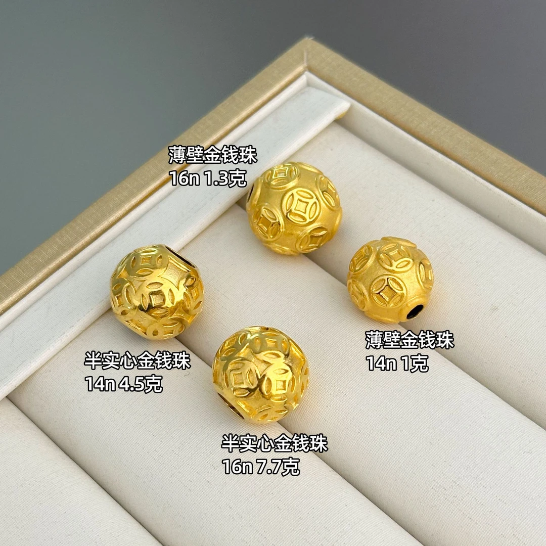 铜合金吊坠 金店同款招财金钱珠貔貅精品 仿金高定款diy手串配件
