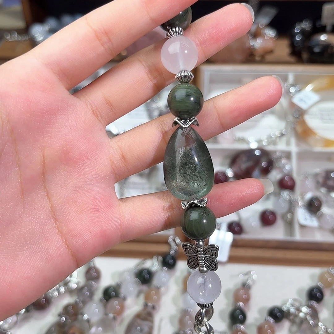 学***猫水晶手串合金水晶