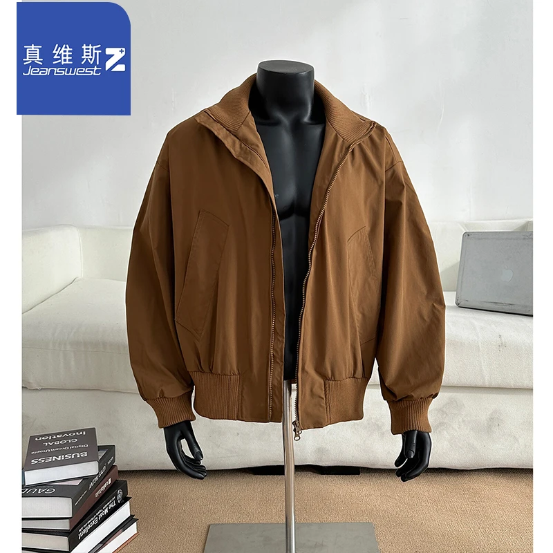 真维斯Z+春季美式潮牌宽松大码飞行服夹克男潮流百搭痞帅外套上衣