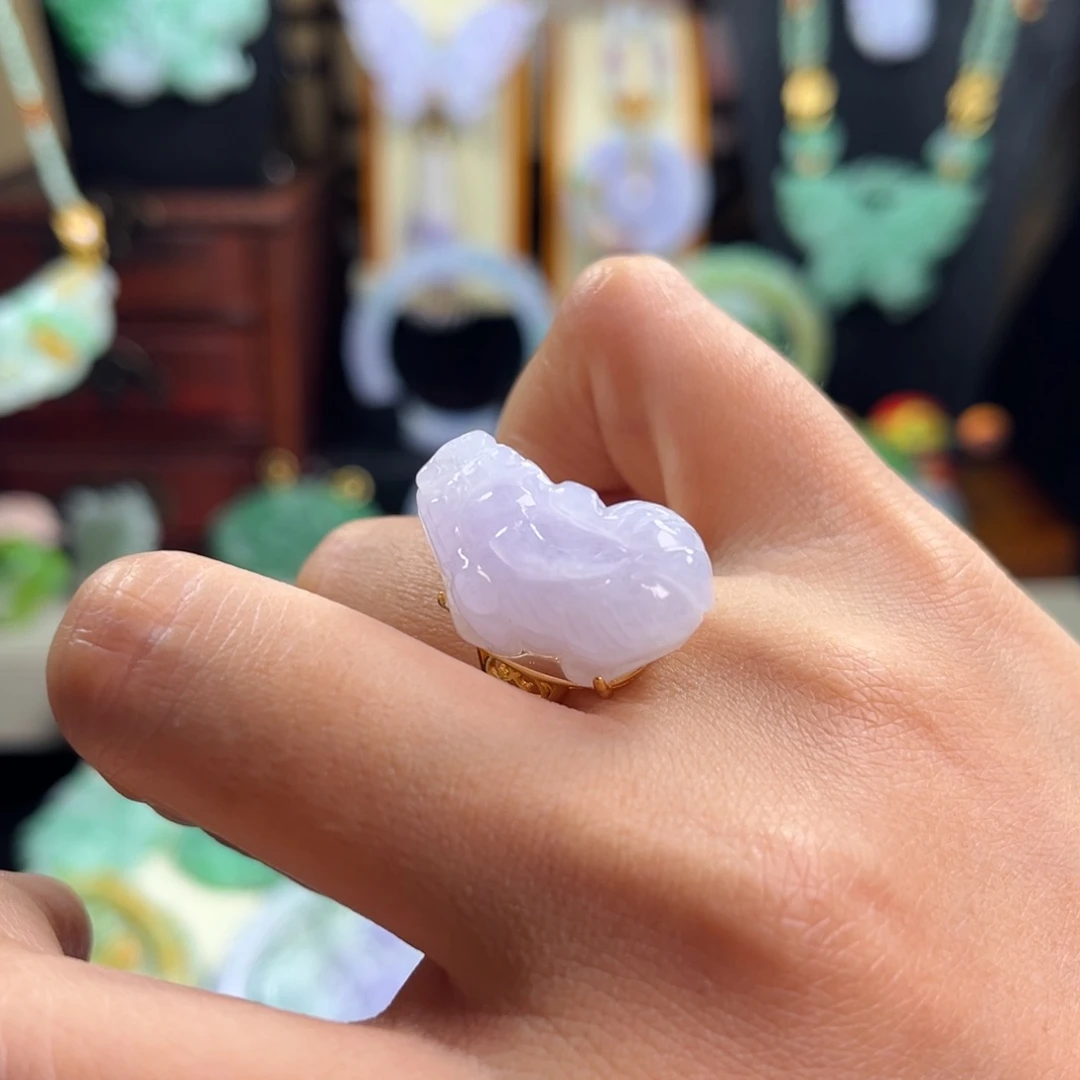 翡翠未镶嵌颈饰紫貔貅