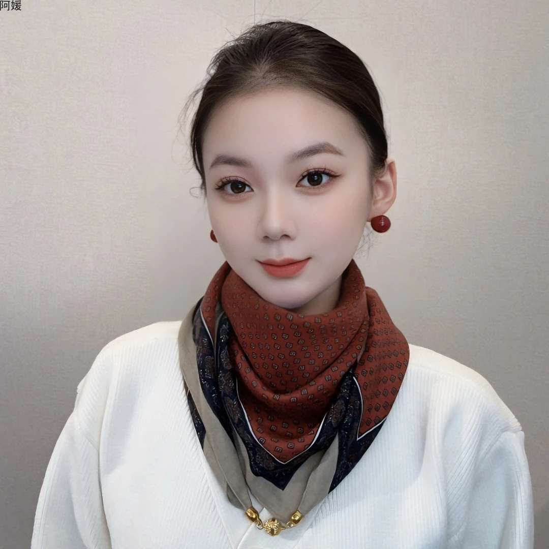 围巾女款爆款2025新款秋冬保暖复古时尚丝巾磁吸扣秋冬款睡觉披肩