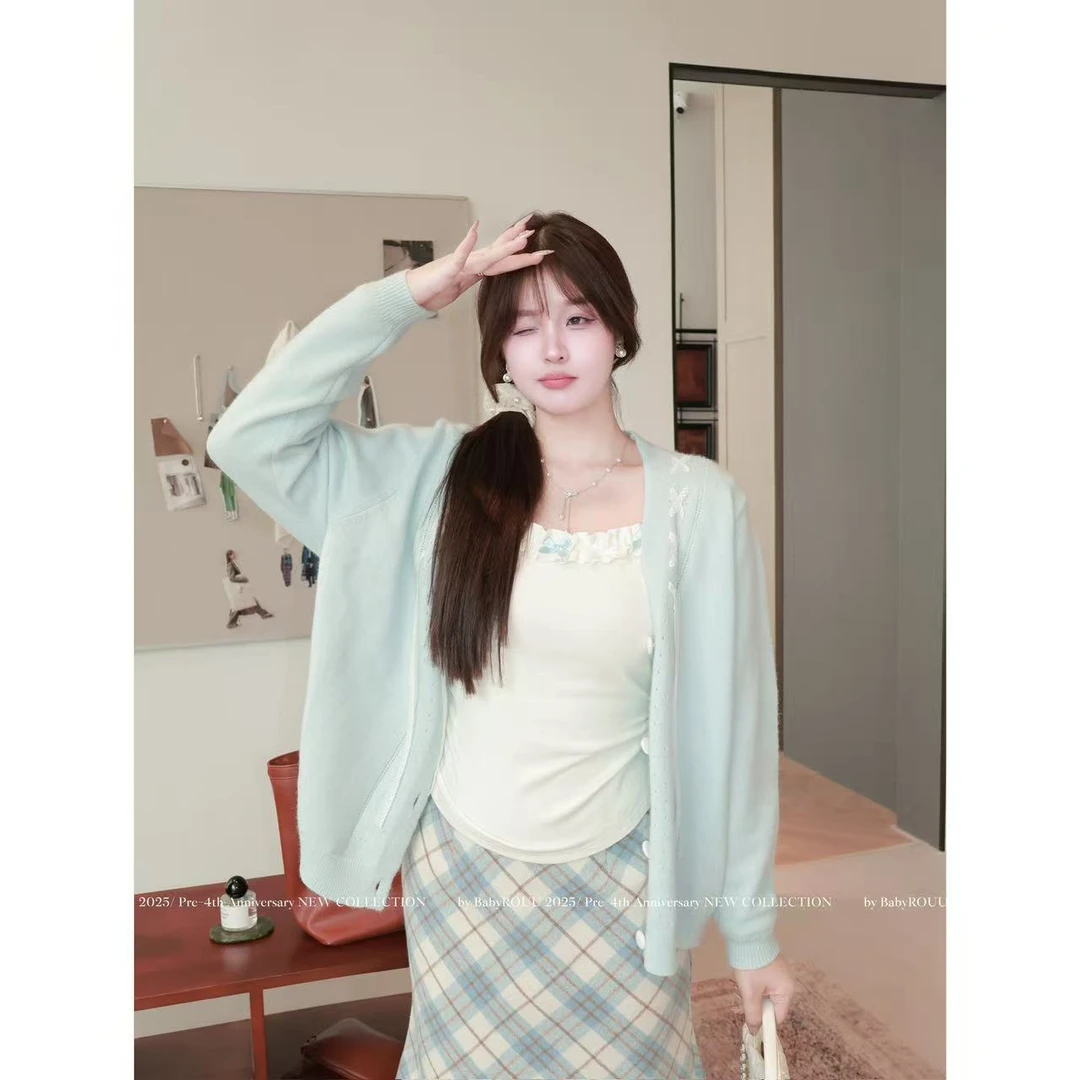 【山崎少女】温与柔氧气减龄活力显瘦长袖温柔秋冬上衣裙子套装