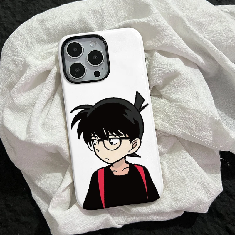 柯南卡通苹果15promax手机壳iphone16华为12小米14适用13磁吸vivo