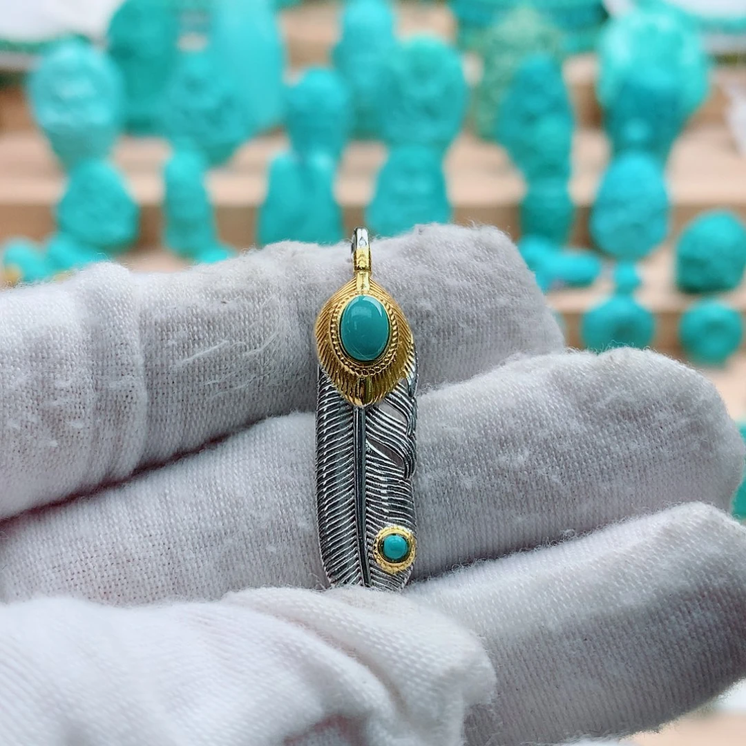 绿松石银S925镶嵌配饰