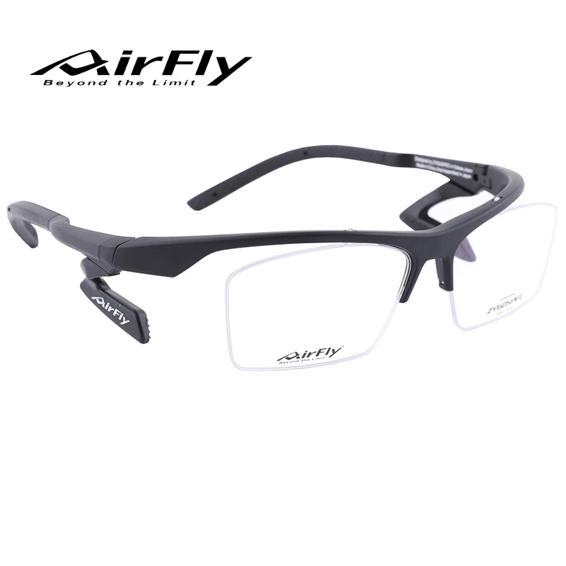 AirFly眼镜无鼻托半框镜架AF801户外运动时尚简约方框潮流经典款