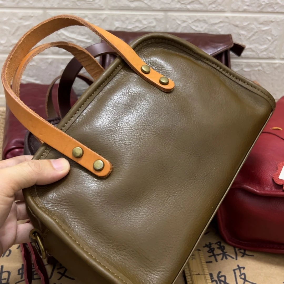 【闪购商品】头层牛皮绿色