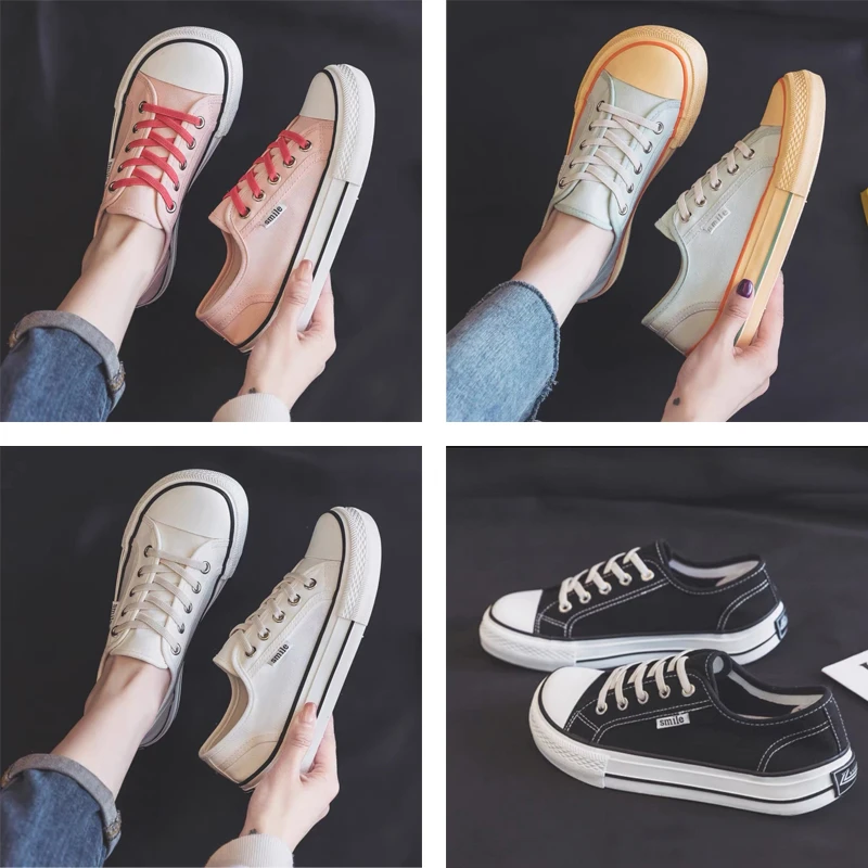 松紧带芒果头厚底帆布鞋女2025新款夏季薄款一脚蹬小白鞋女板鞋