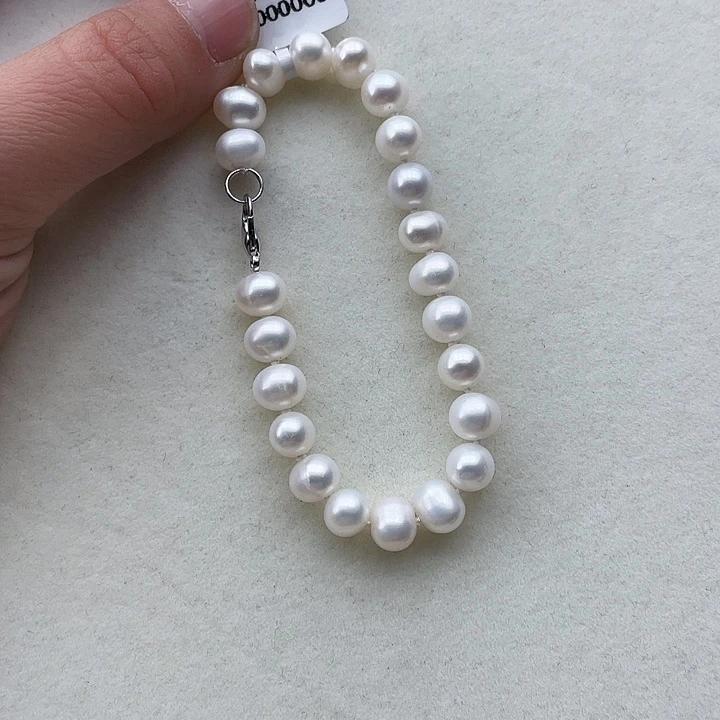 淡水珍珠手链未镶嵌卡8➕极光白
