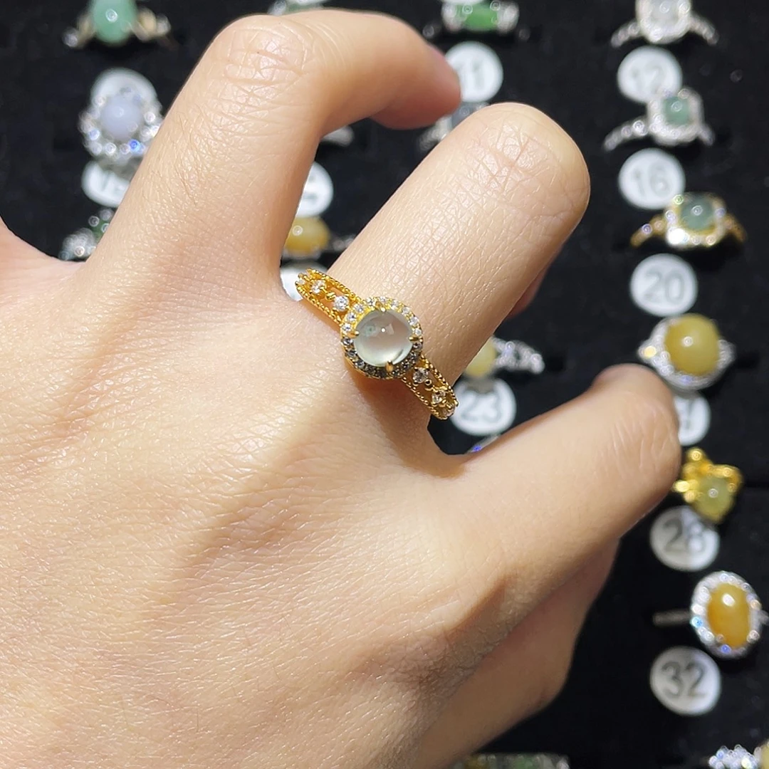 翡翠未镶嵌戒指戒指