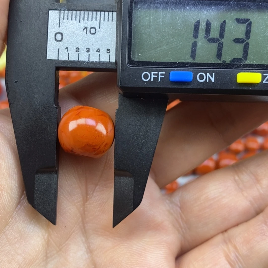 独***光南红玛瑙未镶嵌单珠14mm