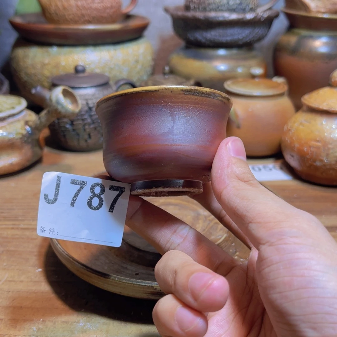 纯手工制作工艺（柴烧）裸烧纯手工制作柴烧杯787