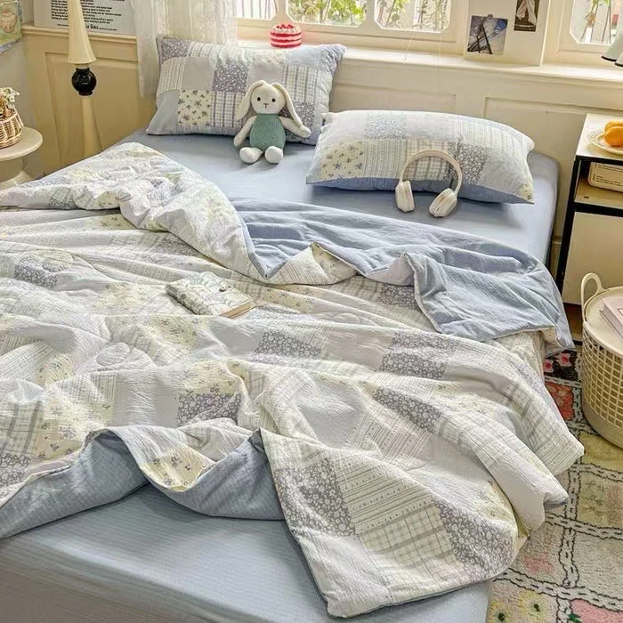 A类泡泡棉夏被四件套