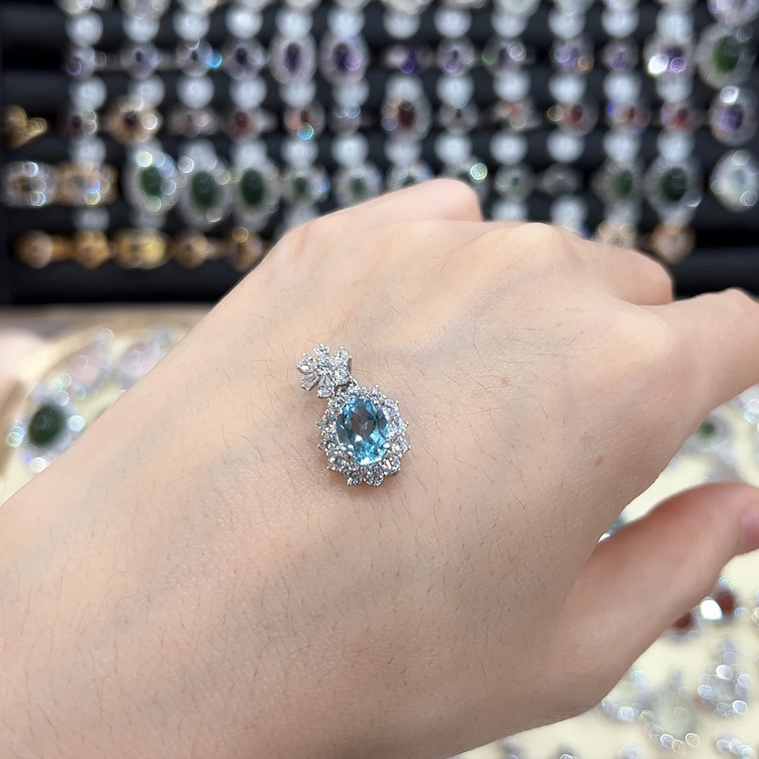 M****岫玉银S925镶嵌戒指