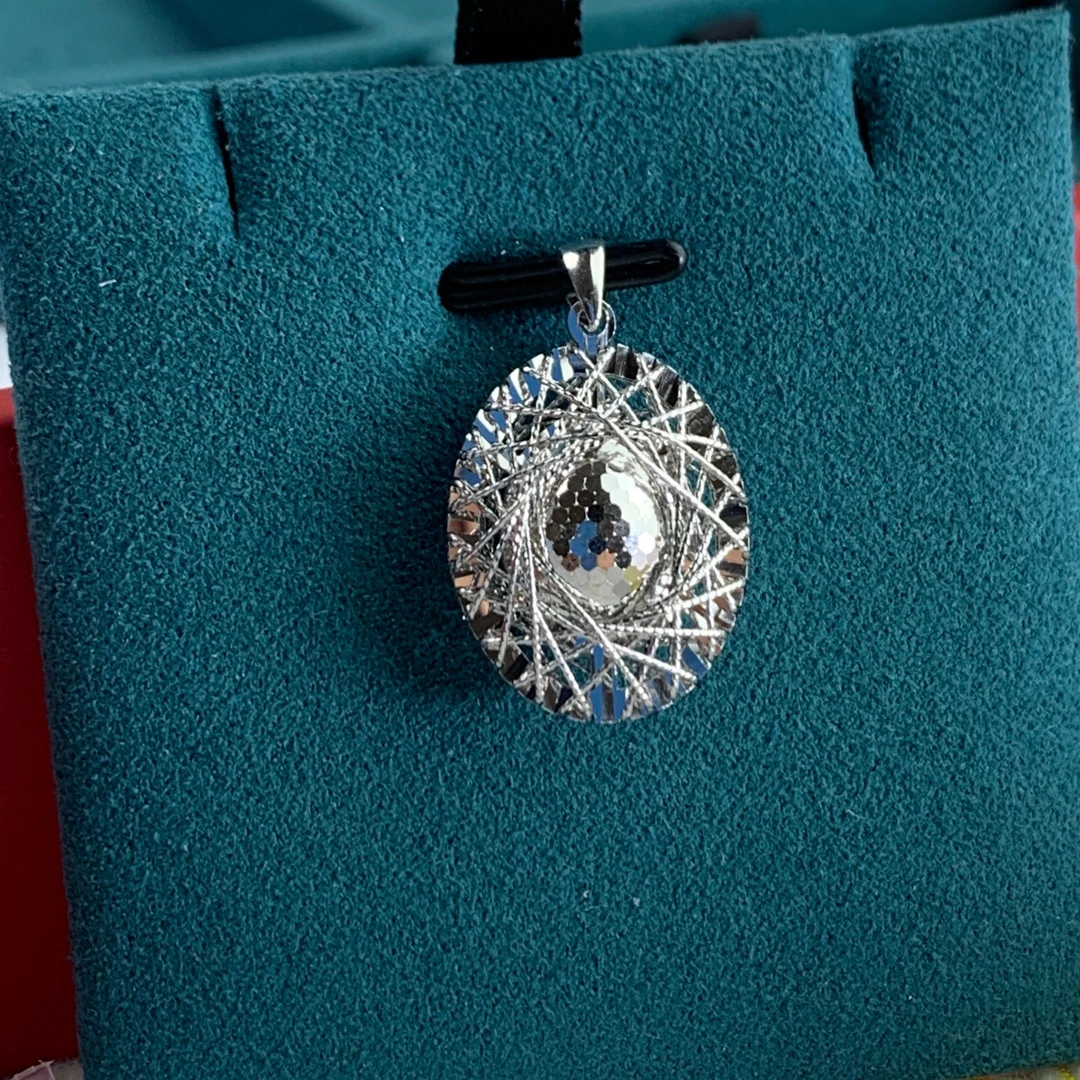 铂金素金鸽子蛋吊坠