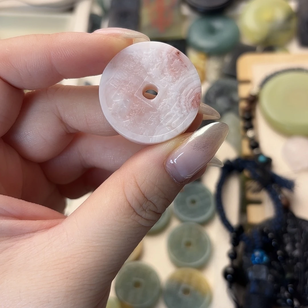 蛇纹石玉合金颈饰