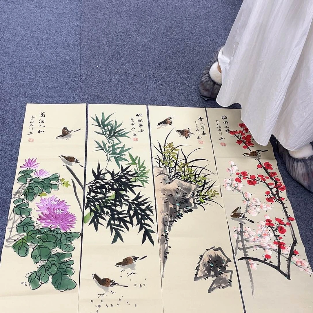 国画作品小姐姐放漏…