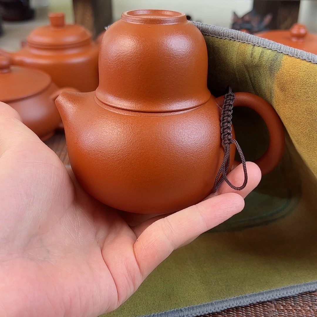 茶壶紫砂橘皮西施，送杯子1个，茶巾一条，安全包装
