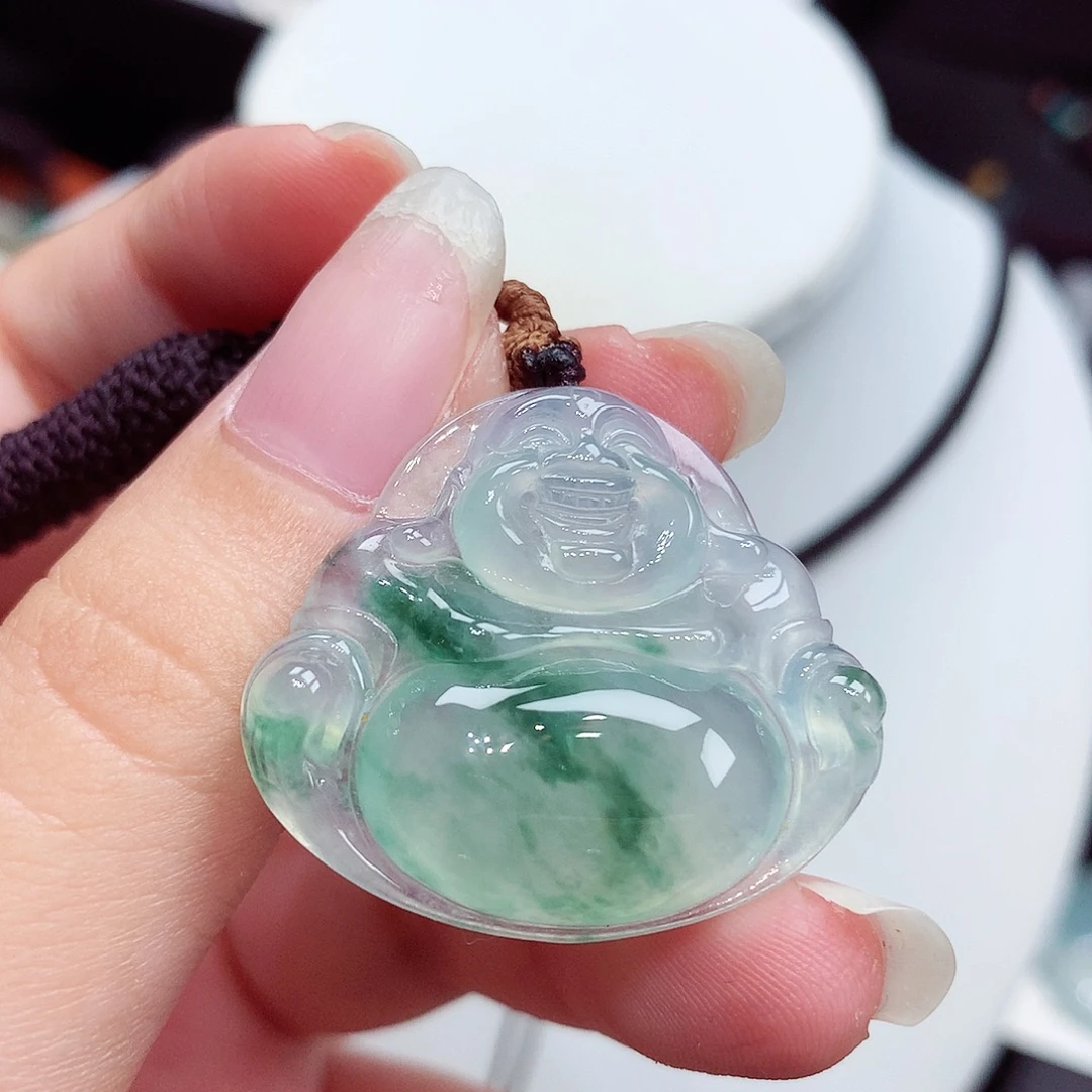 翡翠未镶嵌颈饰翡翠90，27/31/6.2