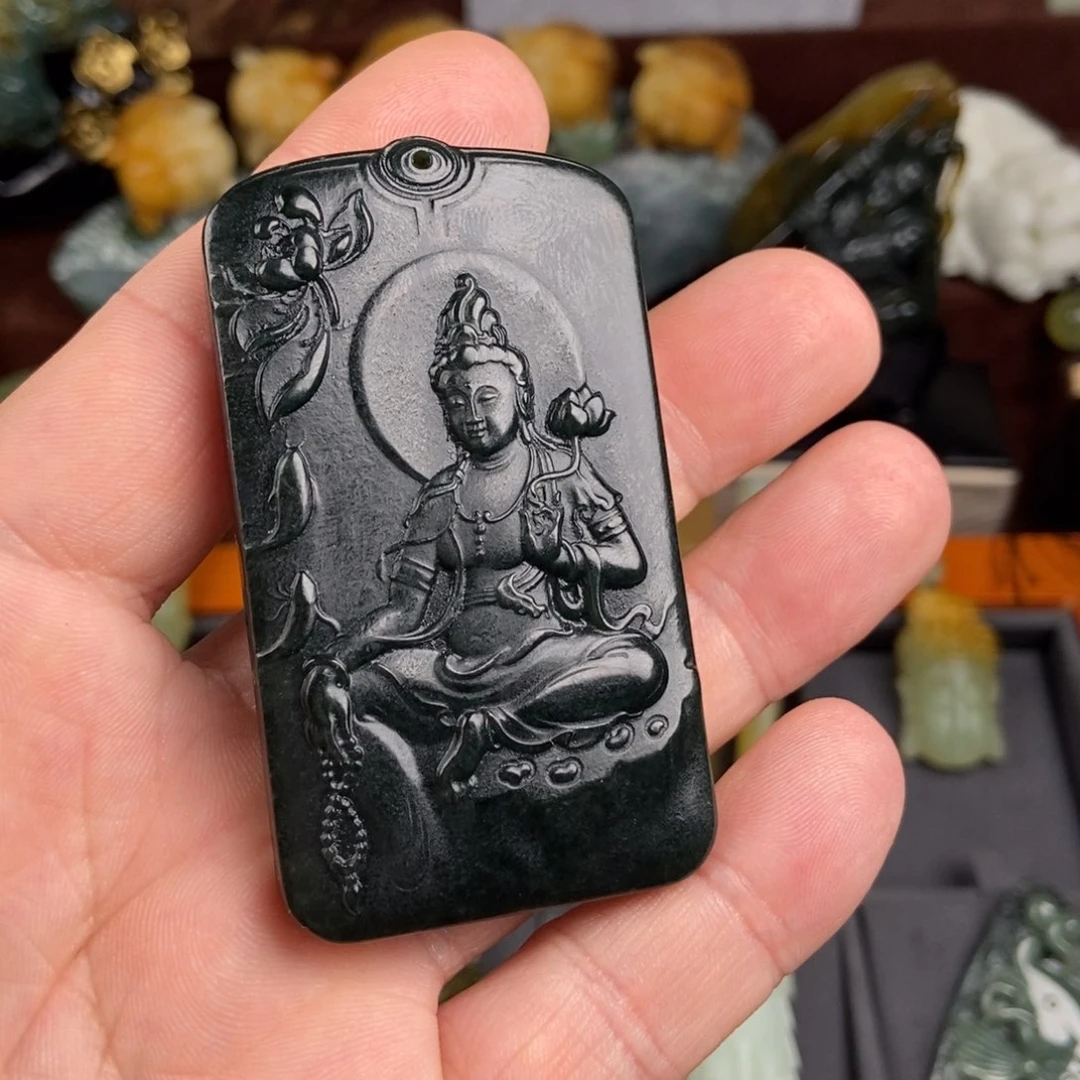 蛇纹石玉挂件未镶嵌海**哥