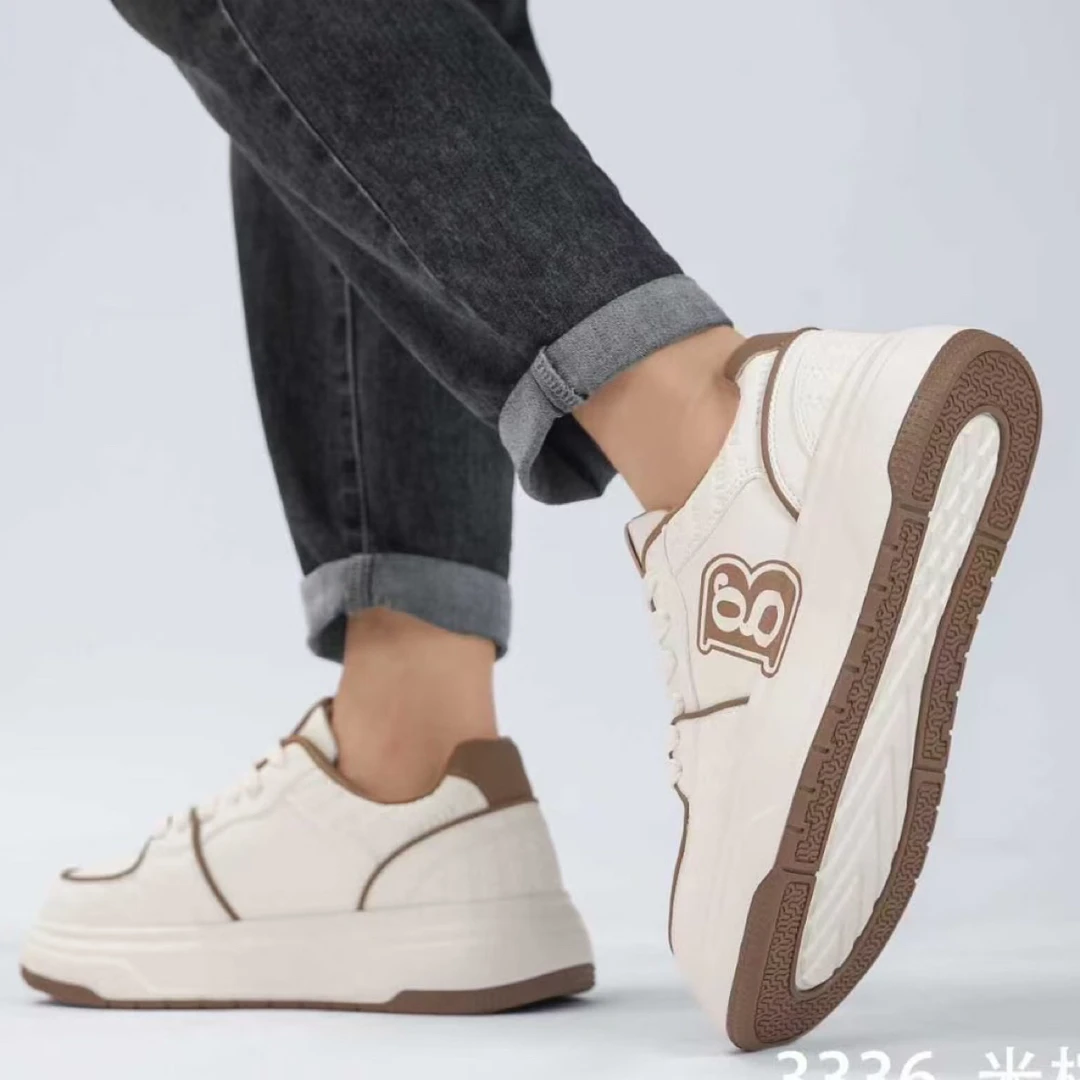 休闲风厚底低帮防滑板鞋时尚休闲鞋秋季潮鞋欧若智性风舒适男士