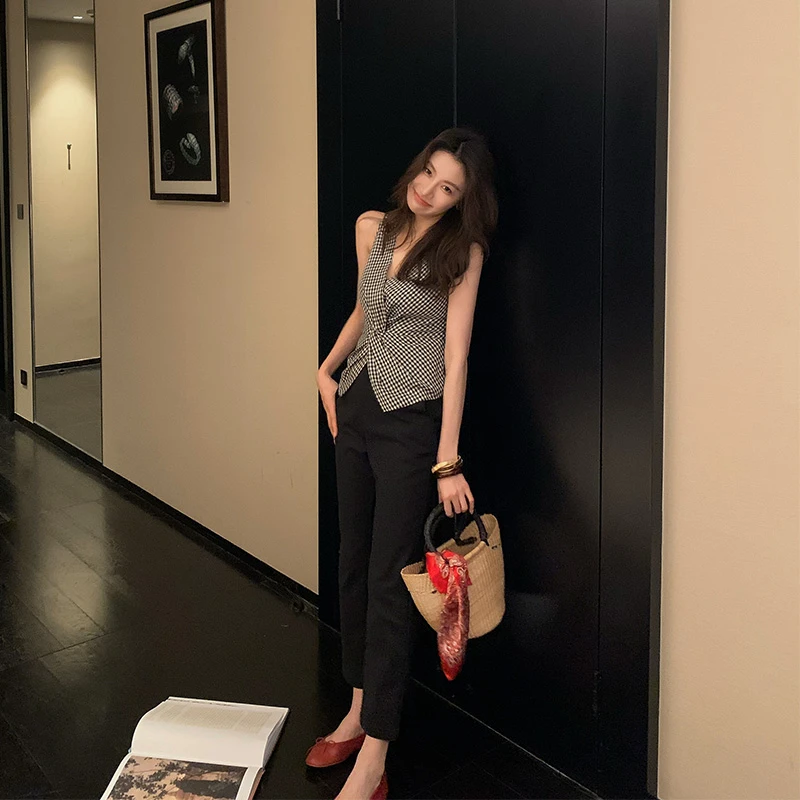 【ALONE SAVOR】BI备神裤 夏季九分烟管裤显瘦休闲裤Z069