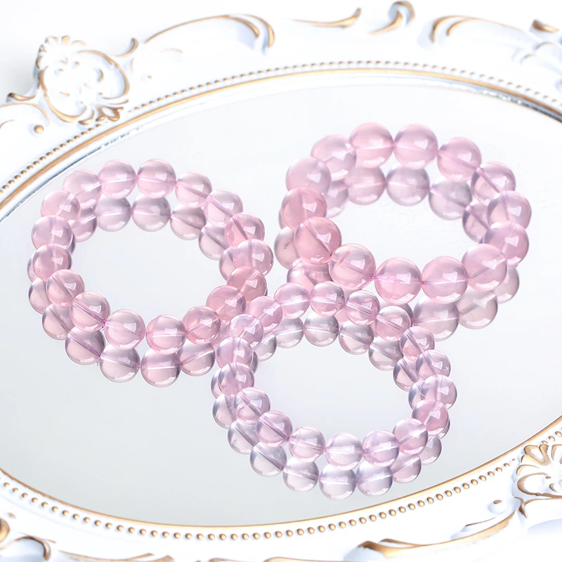 天然莫桑比克星光级粉水晶单圈手链F01-尺寸可选-多样性发其一