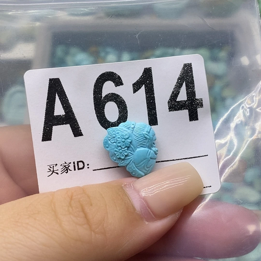 未镶嵌绿松石绿松石配饰定制流*雨